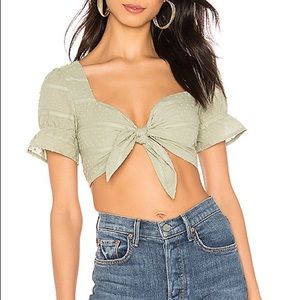 Green Crop Top
